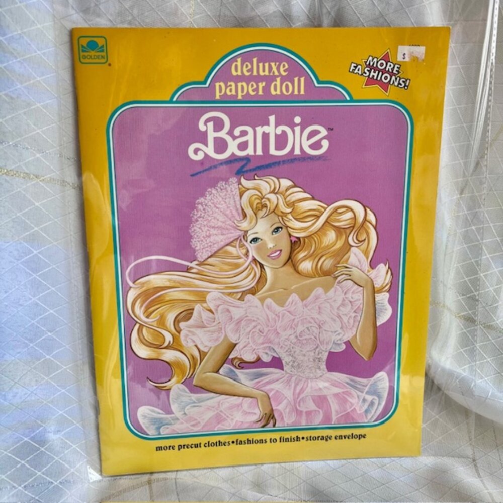 Barbie Paper Doll Deluxe Edition, NEW Vintage Golden Book 1990, Barbie Book